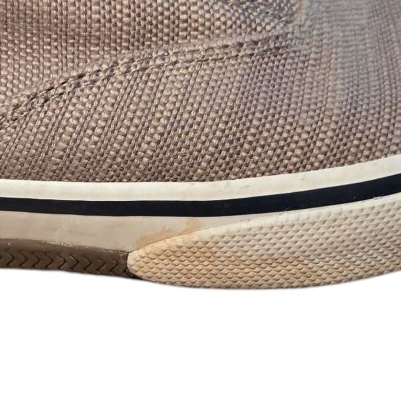 Sperry Topsider Tan Canvas Men's Boat Shoes Size 8 No Laces - Picture 11 of 11